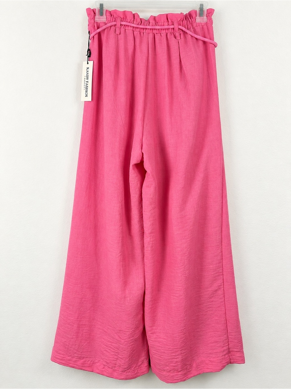 Haute Monde Hot Pink Wide-Leg Drawstring Sweatpants - Picture 2 of 5
